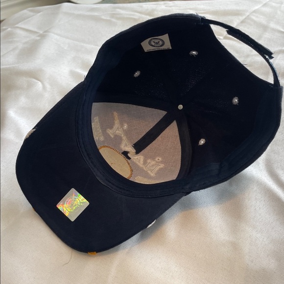 Navy Embroidered Cap - Picture 3 of 7